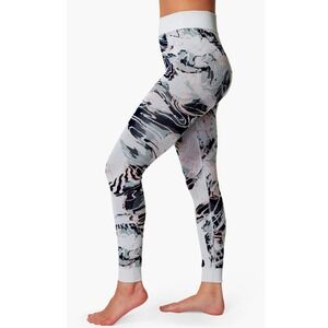 Sweaty Betty Glacier Mountain Jacquard‎ Base Layer Leggings White Small NWT